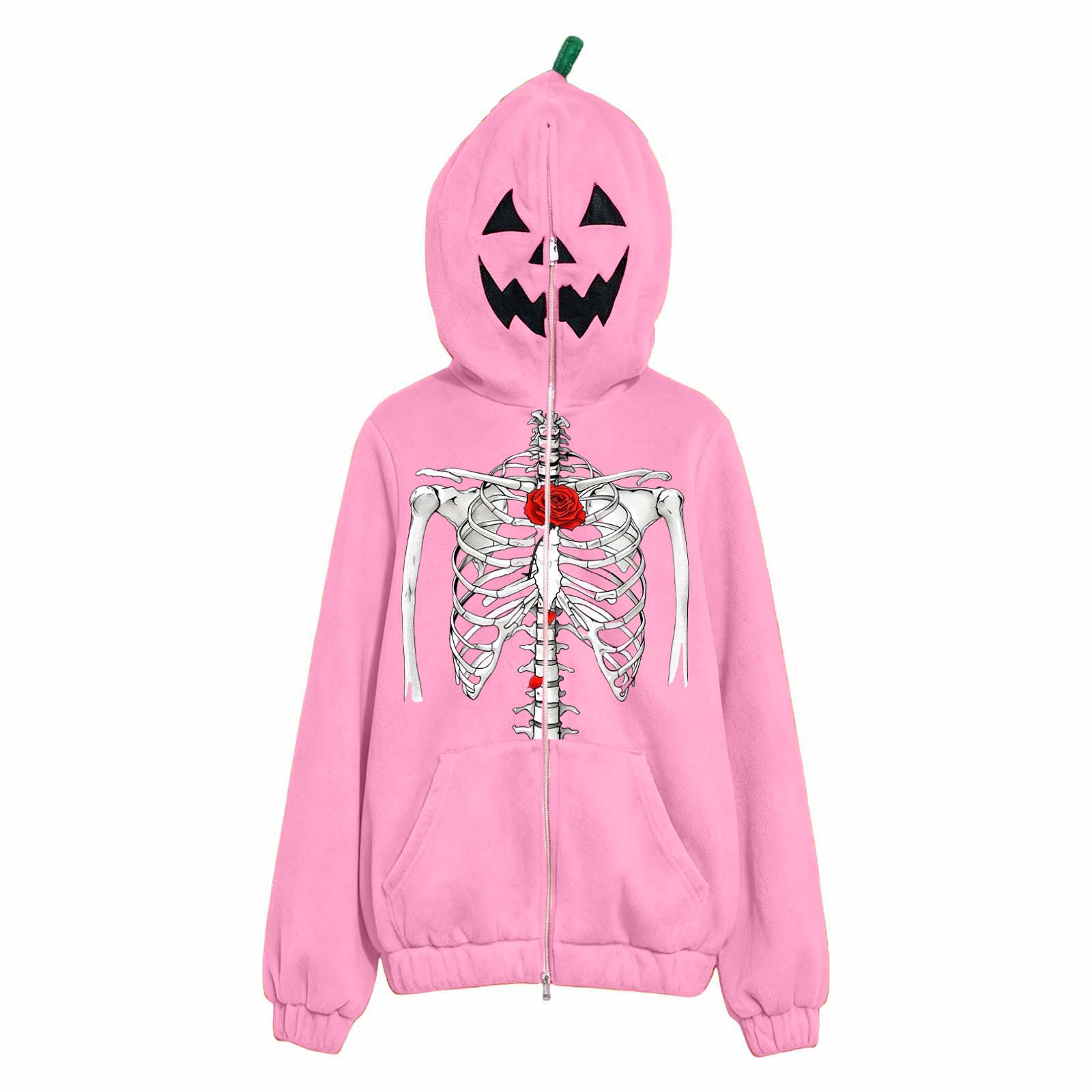 Women s Casual Long Sleeve Pumpkin Print Sweatshirt for Halloween L