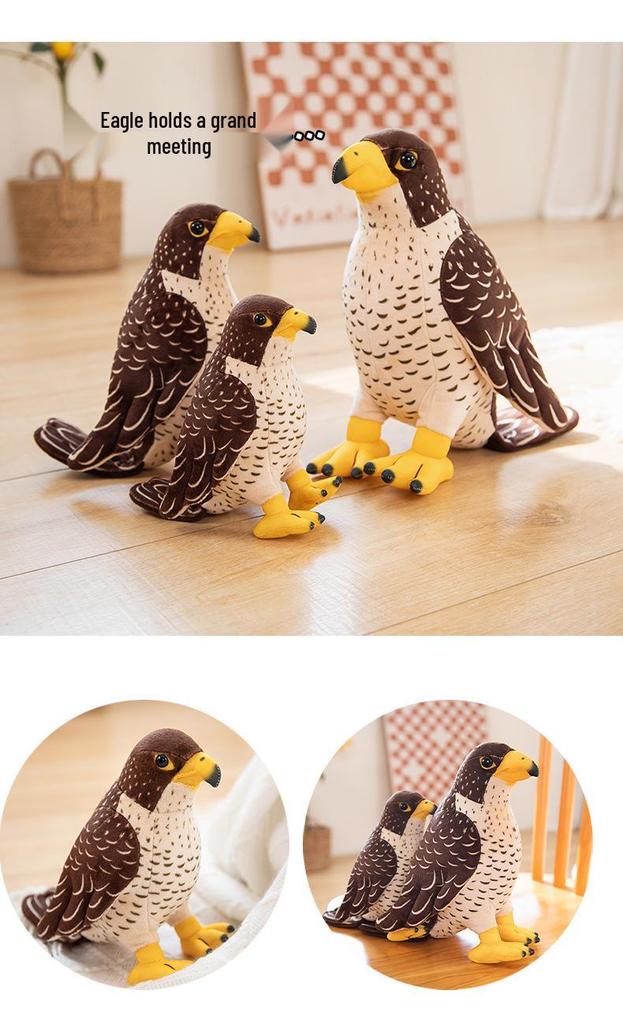 Small Eagle and Owl Plush Toy - Children's Cognitive Ornament and Photography Prop