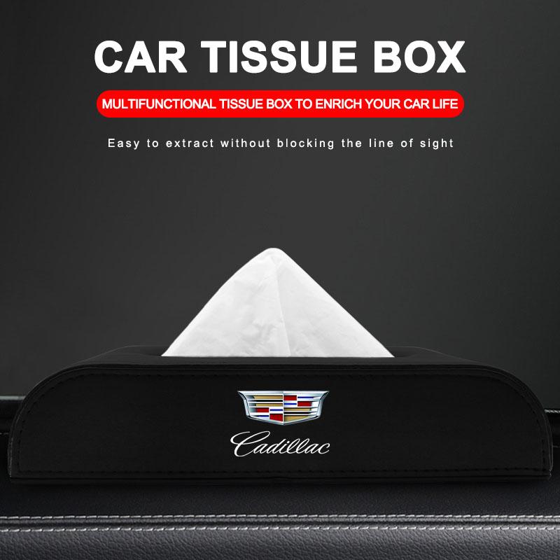 Car Tissue Box Holder Armrest Box Storage Case For Cadillac XT5 XTS CTS BLS SLS DTS SRX Escalade Tiburon Deville