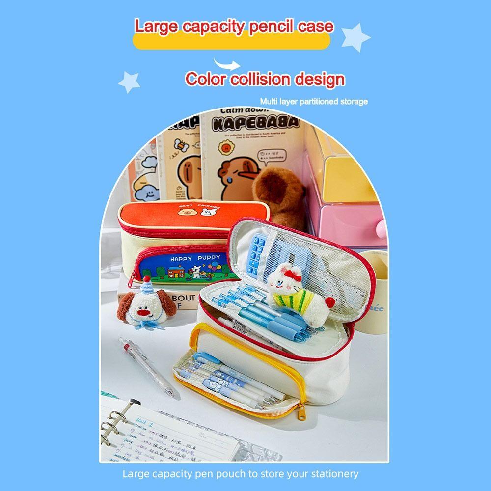 Dirt-resistant Capibara Pencil Case Large Capacity Stationery Bag New Pencil Pouch  Gifts