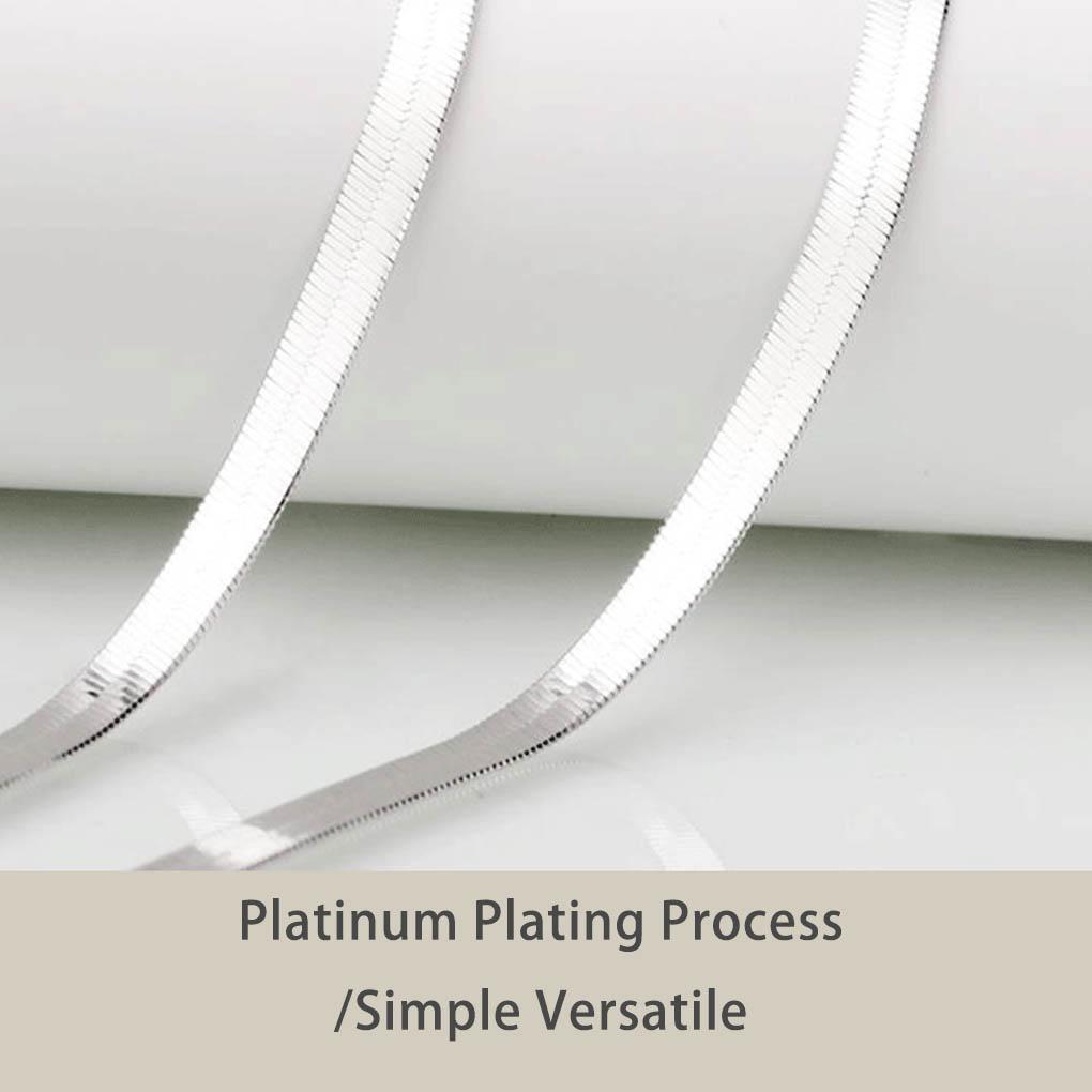 Metal Necklace Neck Pendent Fashion Jewelry Fine Workmanship Sterling Snake Chain Smooth Surface Man Accessory