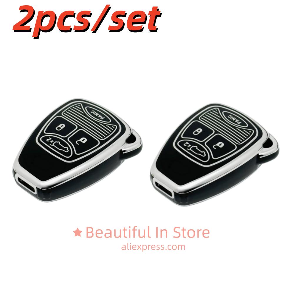 

2pcs/lot car key case covers For Jeep Wrangler Compass Patriot Liberty Chrysler 300 PT Dodge JCUV Caliber Nitro Key FOB Covers