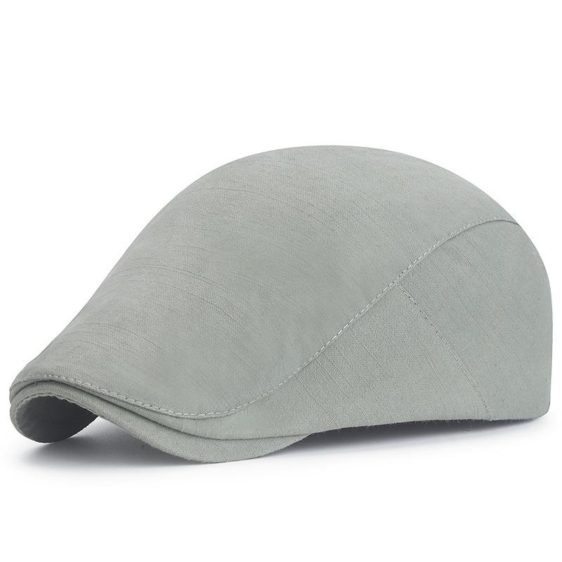 Solid Color Women's Spring and Summer Simple Cap Adjustable Size Fashion Breathable Men's Forward Beret