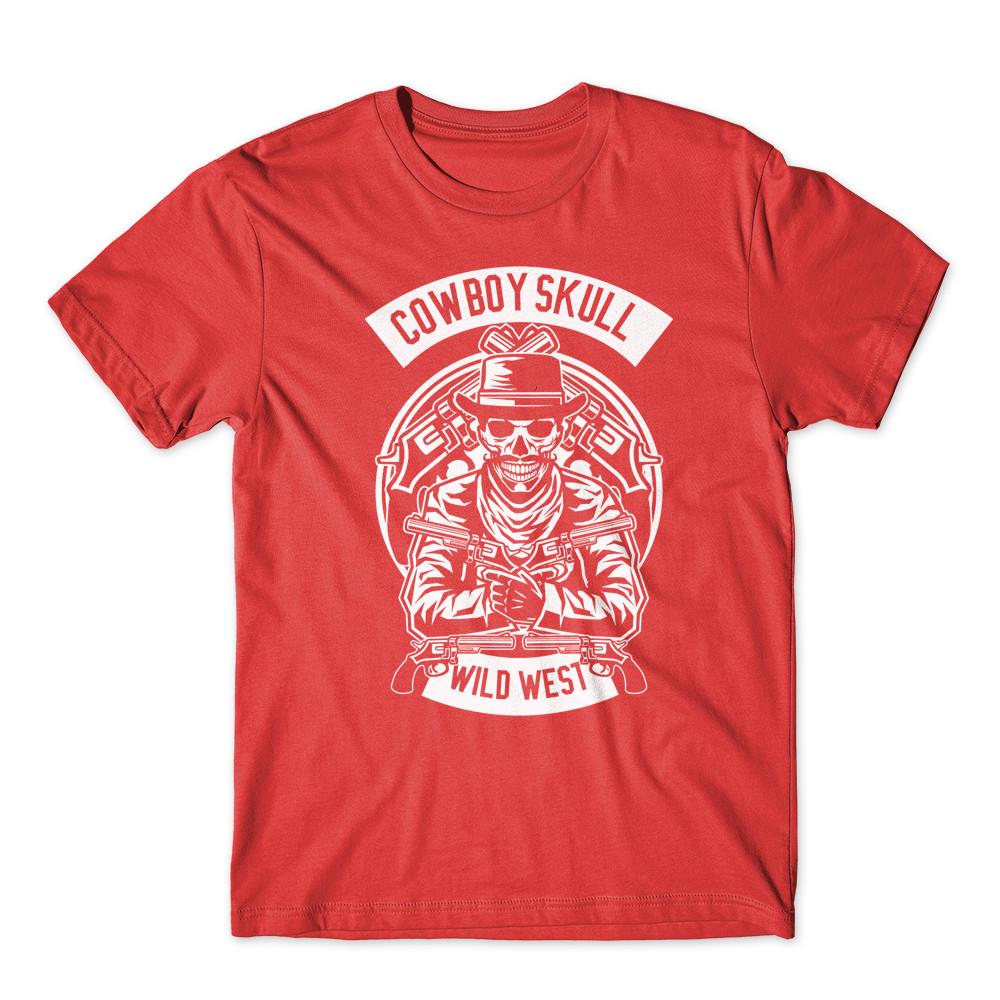 Cowboy Skull T-Shirt 100% Cotton Premium Tee New S