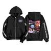 Kids Fashion Women's Lightweight Long Sleeve Zipper Hoodie Printed Hoodie With Pockets