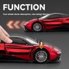 2026 New 1/24 Chinese Dragon Racing Car Electroplated Version Super Car Simulation Alloy Metal Model Pull Back Collectible Decoration