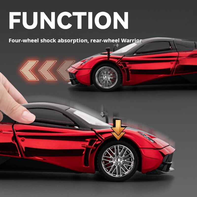 2026 New 1/24 Chinese Dragon Racing Car Electroplated Version Super Car Simulation Alloy Metal Model Pull Back Collectible Decoration