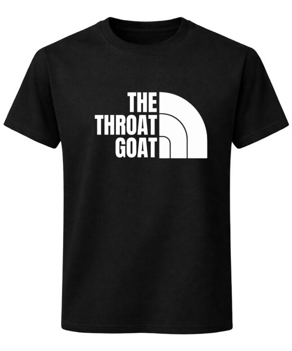 The Throat Goat Funny Phrase Unisex T-Shirt Bold Head Blowjob Humour Rude Tee S разноцветный