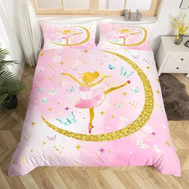 Set Copripiumino Sport Ginnastica Arcobaleno Acquerello Tie Dye Set Biancheria da Letto Queen Microfibra Coperta Trapuntata Cheerleading Per Amante dello Yoga