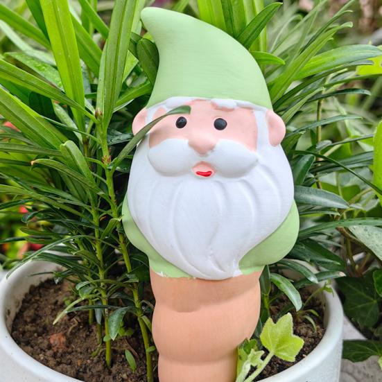 4 Pcs Gnome Self Watering Globes Terracotta Plant Watering Globes Slow Release Automatic Watering Bulbs for Indoor Outdoor Plants