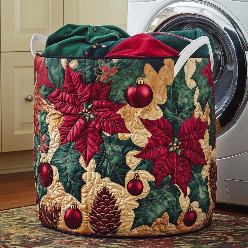 Quilted Cotton Laundry Basket Storage Organizer Clothes Dirty Home Organization