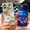 For Oppo Reno7 5G Casing Cute Cat Flower Painted Cover Soft Fundas Phone Case For Oppo Find X5 FindX5 Lite Reno 7 5G Back Cover