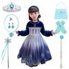 JIEAIRUI Frozen Elsa Dress for Perfect for Fall and Princess Long Halloween Birthday Christmas Includes Princess Bag Kids, Winter, Dress, Sleeves,