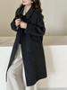 New Korean Style Double-Breasted Candy Color Wool Coat with Peter Pan Collar for Girls - Autumn/Winter Collection.