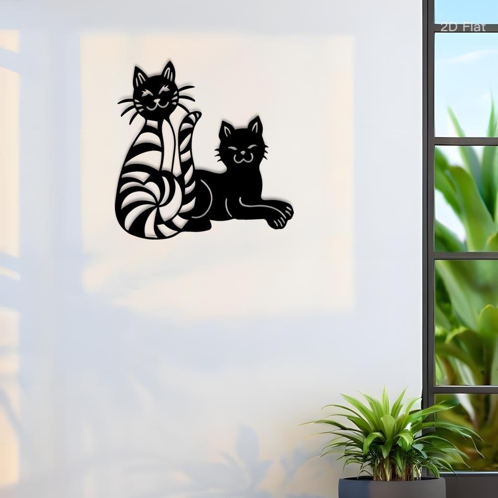 Metal Wall Decor Modern Laser Cut Steel Art Large Minimalist Bedroom Living Room