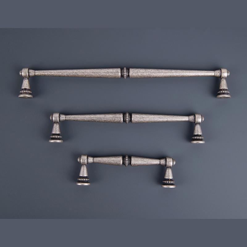 Ferro Fiori Zamak Brass Handle Pulls for Kitchen and Cabinet, Antique Silver, Gold and Black Bronze Cabinet and Drawer Pulls