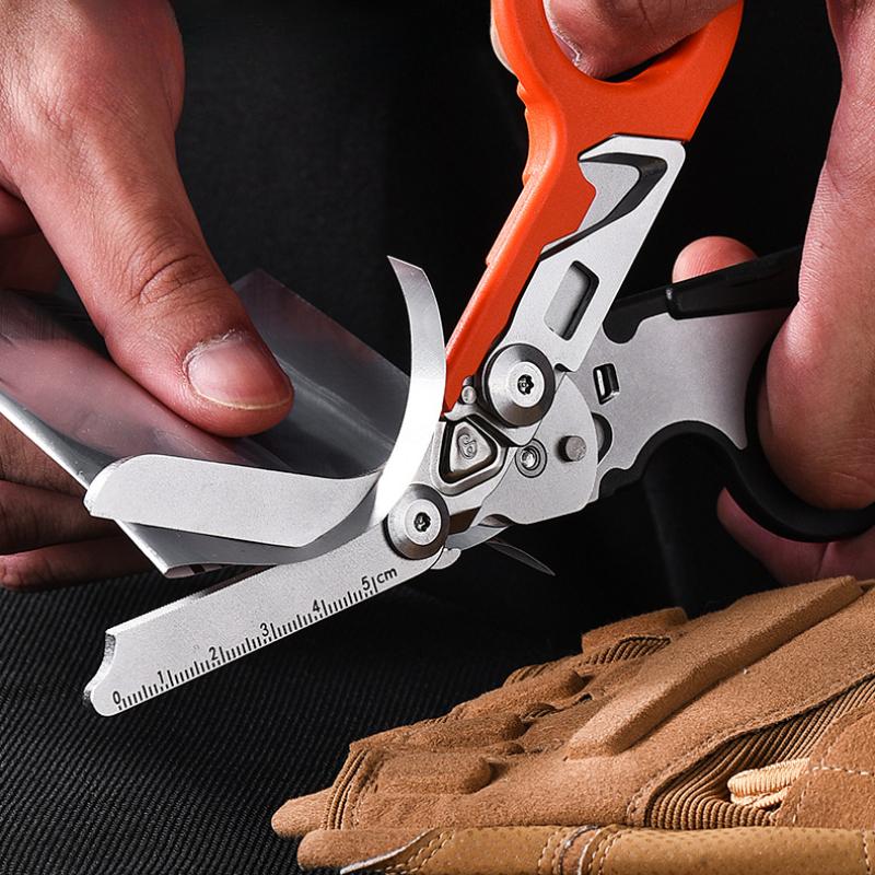 Raptor Emergency Response Shears Multifunctional Scissors with Strap Cutter and Glass Breaker with Compatible Holster
