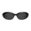 Gentle Monster Cat Eye Sunglasses With Metal Logo Unisex sunglasses Black MOLTA-01
