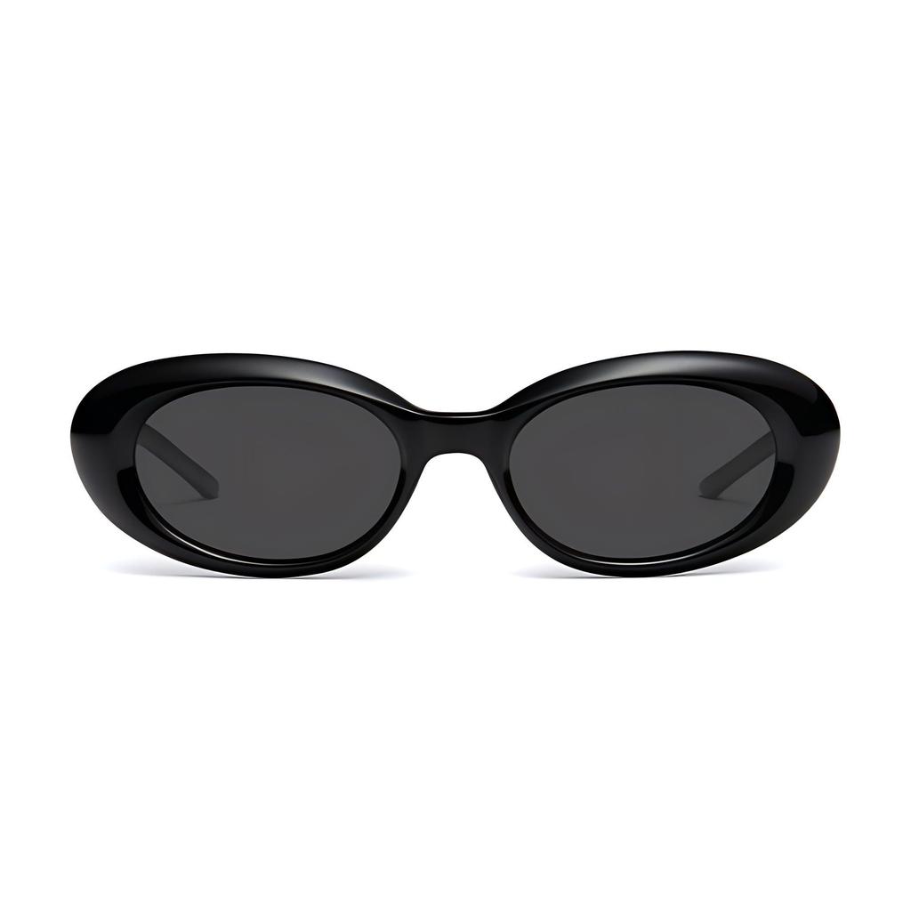 Gentle Monster Cat Eye Sunglasses With Metal Logo Unisex sunglasses Black MOLTA-01