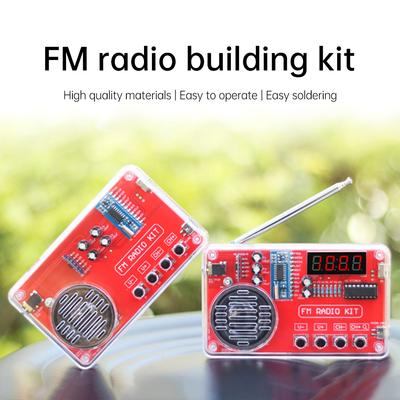 DIY Electronic Kit FM Radio Production Kit Circuit Board Making Loose Parts 50-108MHz Receiver RDA5087 3W Speaker With Antenna