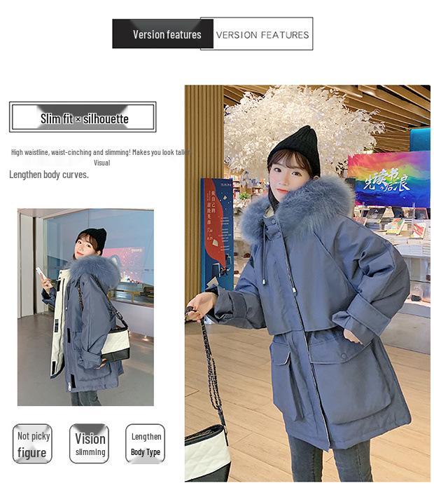 Women's Winter Down Cotton Padded Jacket - Hong Kong & Korean Style, Dongdaemun Inspired, Loose Fit, Ideal for Students