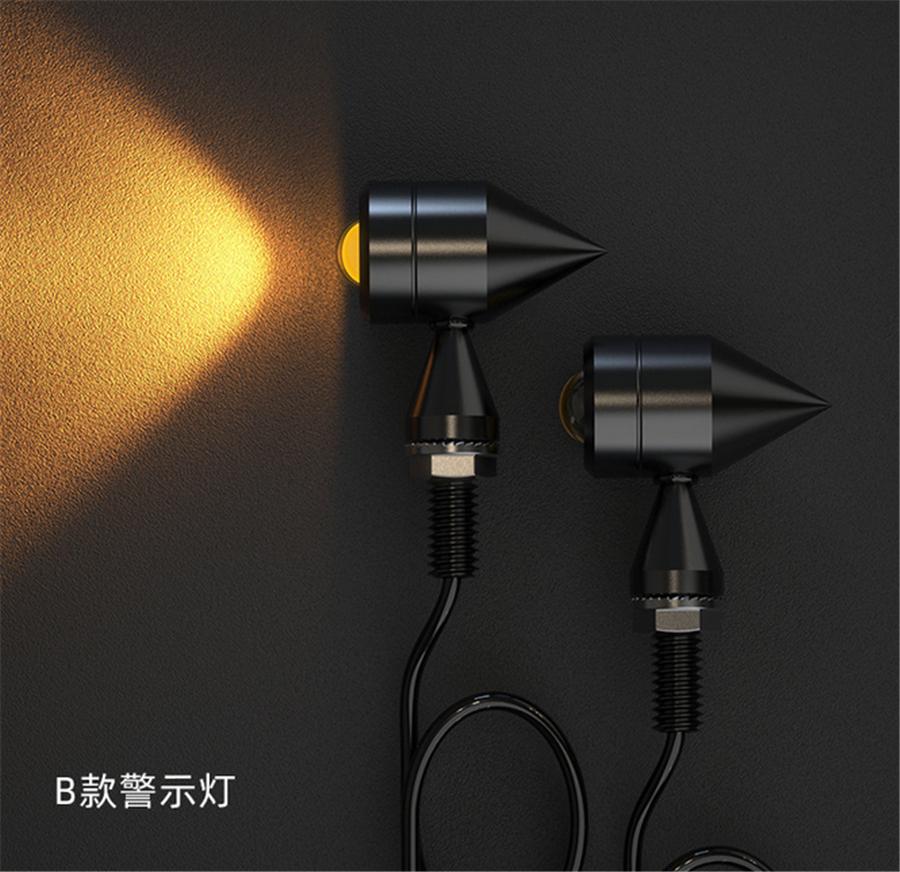 

Pair Motocycle Mini Led Classical Turn Signal Light Indicators 12V Cnc 8Mm Amber