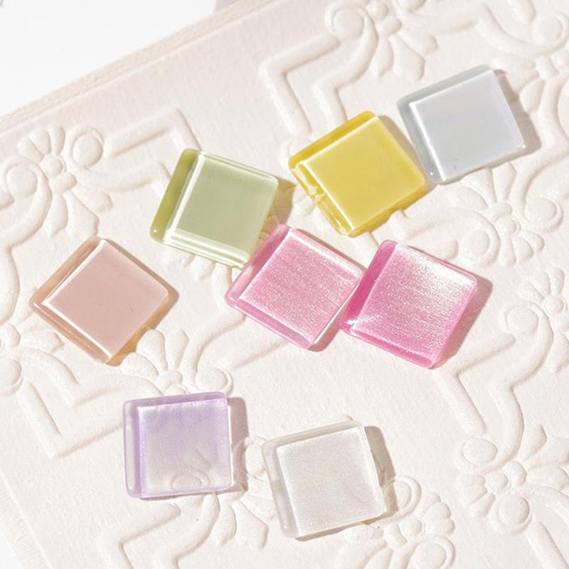 40Pcs Transparent Glass Nail Art Display Showing Polish Color Board Tips Tools