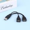 1Pc 15/30cm Male Plug To 2 Female Socket USB 2.0 Extension Line Data Cable Power Adapter Converter Splitter USB 2.0 Cable
