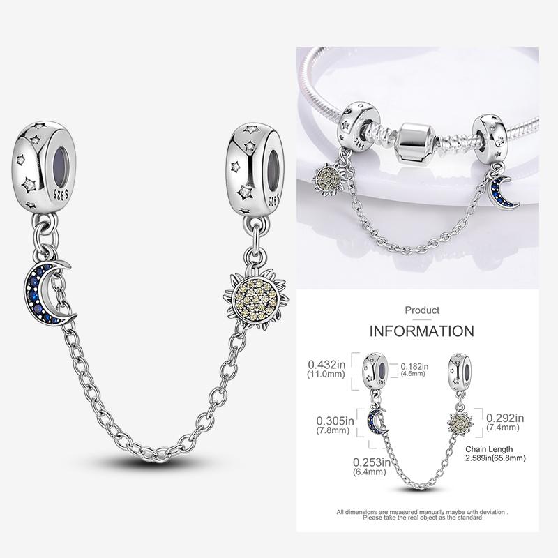 New In Star Moon Sun Series Charm Beads Fit Pandach Original Bracelet Women Copper Pendant Bead Jewelry Gift