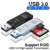 2-In-1 Multifunctional USB 3.0 Card Reader High Speed SD Memory Card Adapter Portable USB Flash Drive Accessories For PC Laptops
