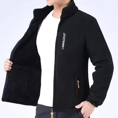 Winter Thicken Polar Fleece Jacket Warmth Windproof Full Zip Up Coat Zipper Pockets Outdoors Jackets Outwear