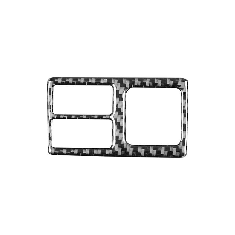 For Lexus LX 2008-2015 Carbon Fiber Auto Rearview Mirror Control Switch Panel Buttons Cover Trim Decoration Interior Sticker