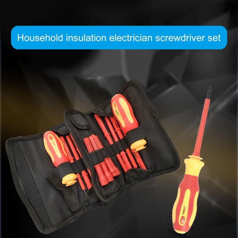 Home Repair Tool Set Comfortable Handle 18Piece Insulated Electrician Screwdriver Kit for Safe Use Household Maintenance