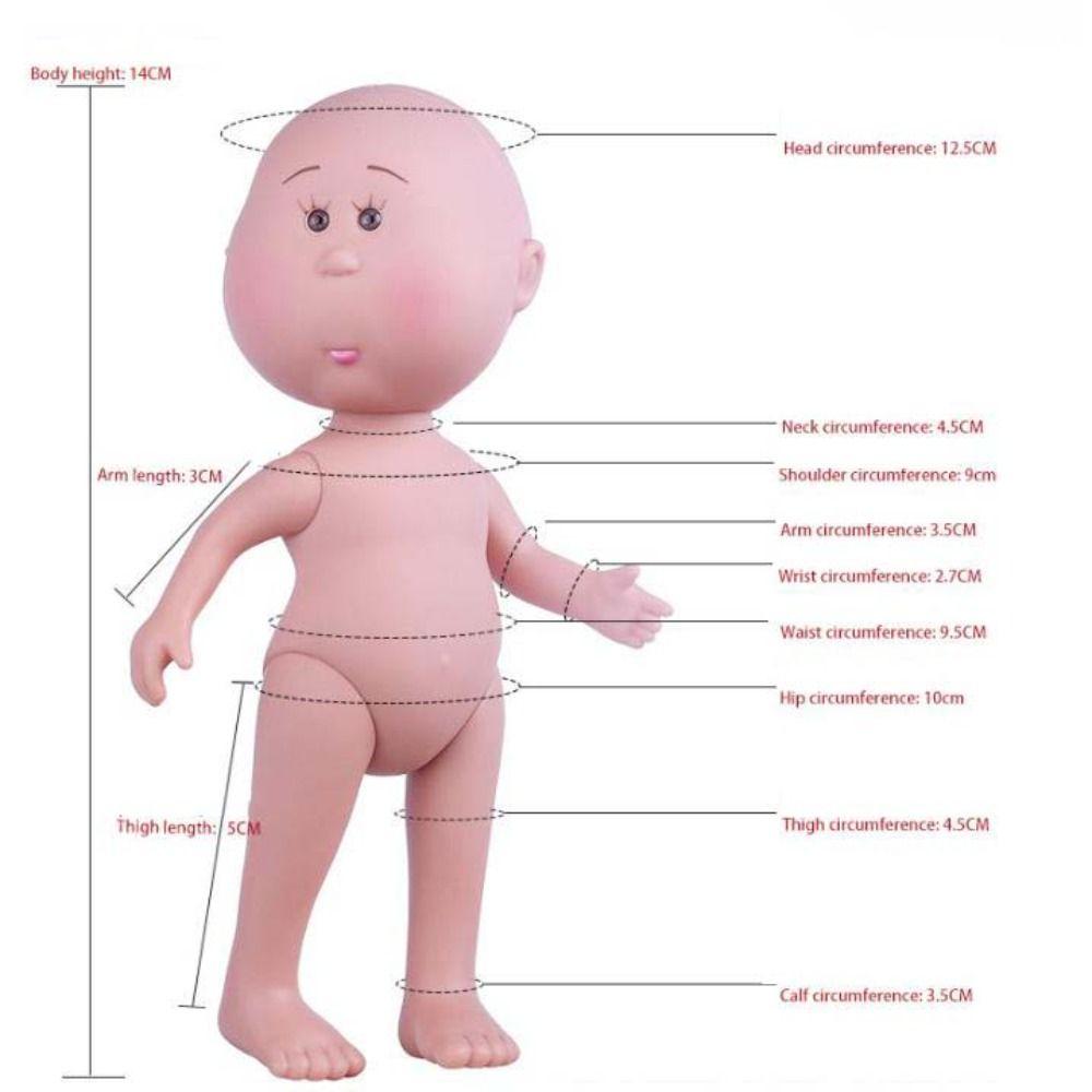Fashion Curly Hair 14cm Bean Eye Vinyl Doll Dark Skin Movable Mia Potato Dolls Dress Up 14cm Action Figure Body Doll Accessories
