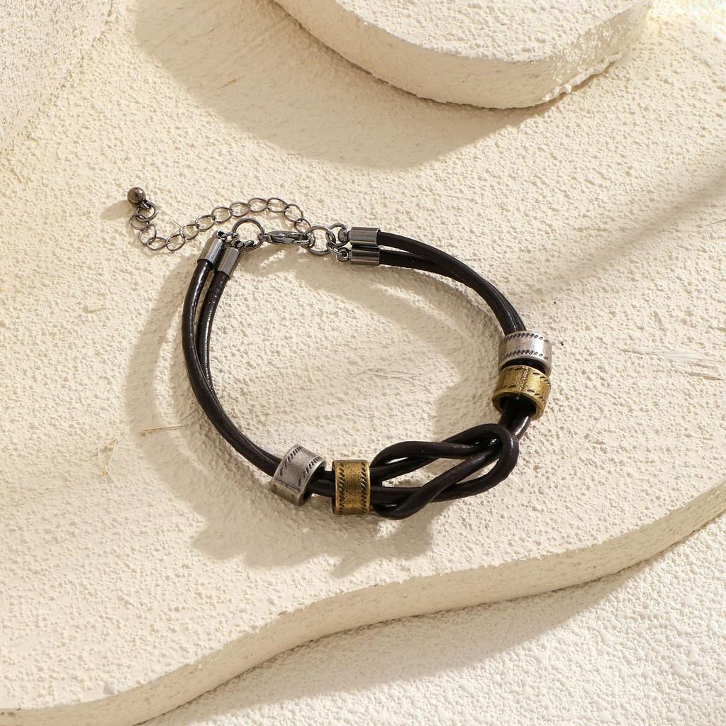 

Модное ожерелье-подвеска в виде кожаного узла ручной работы для мужчин, современный дизайн Bracelet