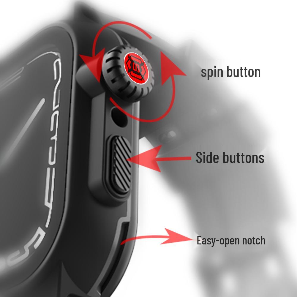 Apple Watch S7/S8/S9 Waterproof Protective Case 41/45mm for Swimming, Diving, and Sports.