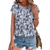 Summer Women's Casual Fashion Creative Casual Daily T-shirt Loose Casual T-shirt 3D Digital Color Printed T-shirt