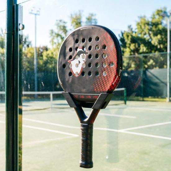 Porta racchette da Padel con ventose Supporto per racchette da Padel Tennis per recinzione in vetro Supporto universale in metallo per racchette da Padel
