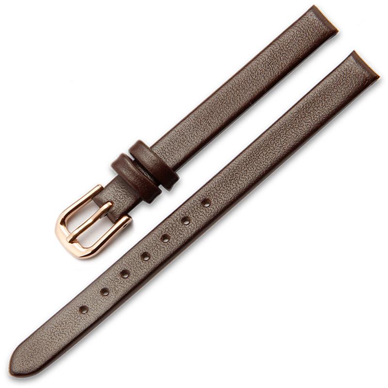 Damski miękki skórzany pasek do zegarka bransoletka - Opcje brązowy/czarny