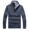 Maglione da Uomo Autunno e Inverno Collo Alto Giacca Spessa in Velluto Plus Maglione Lavorato a Maglia Largo Collo Semi-alto Top con Cerniera Camicia Base