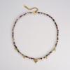 Love Natural Stone Tourmaline Color Pendant Women'S Beaded Necklace Neck Chain Clavicle Chain Premium Sense Simple Versatile Gift