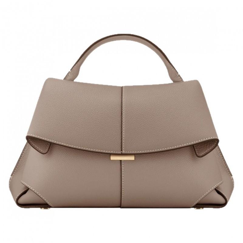 Retro Torba z Uśmiechem Francuska Bolingen Niszowa Skórzana Wysokiej Klasy Plisowana Torebka Cross-body