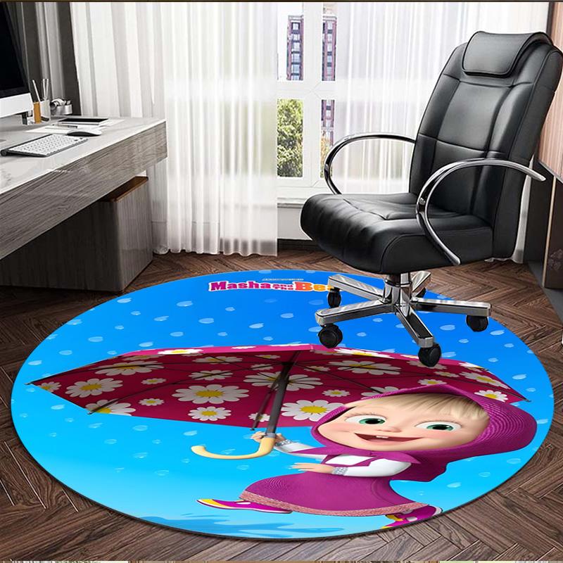 cartoon animation Print Round Rug, Washable Floor Carpet, For Entryway Dorm Laundry Room Office Study, Home Decor Birthday Christmas Gift