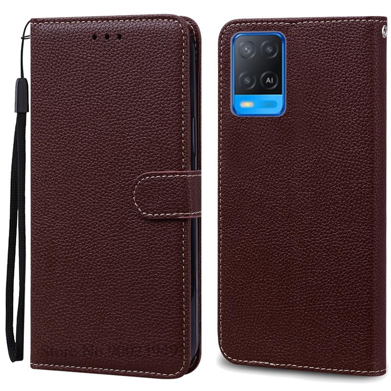 Pro pouzdro OPPO A54 A54 5G Peněženka Kožené výklopné pouzdro Pro pouzdro OPPO A54 5G CPH2239 CPH2195 OPPOA54 A 54 Nárazuvzdorné pouzdro na telefon Fundas