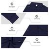 Mens Loose Turn Down Collar Long Sleeve Casual Business Solid Polo Shirt