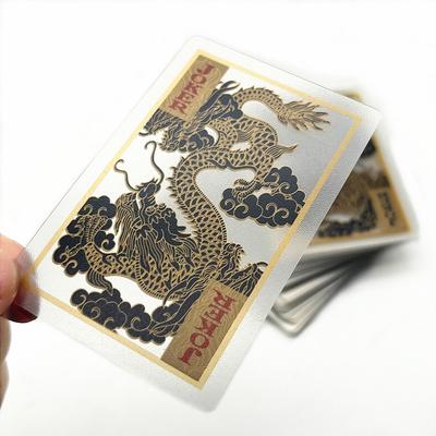 Kreativní transparentní hrací karty Karty Dragon Tiger Poker