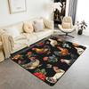 Erosebridal Fish Hunting Area Rug 3x5,Vintage American Flag Non Slip Indoor Floor Mat,Fishing Rod Bass Fishing Carpet for Dining Room Under
