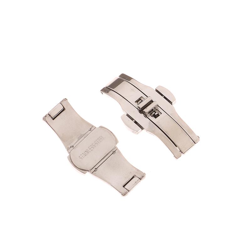 1ks spona s motýlkem z nerezové oceli s leštěným knoflíkem řemínek k hodinkám 15/17/19/21/23/25 mm řemínky k hodinkám spona Příslušenství