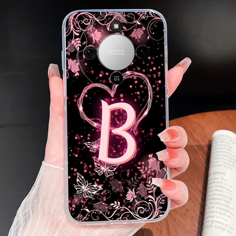 For Honor X6D X8D X9D 4G 5G Case Dreamy Color Letters Clear Covers For HonorX6D X 8D X9D Soft TPU Silicone Anti Drop Back Cover