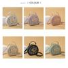 Vintage Embroidery Round Shoulder Bag, Zipper Handbag, Classic Trend Niche Satchel Bag
